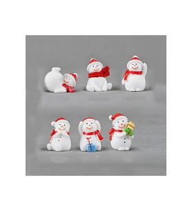 6 Parça Minyatür Noel Figür Seti (S791)