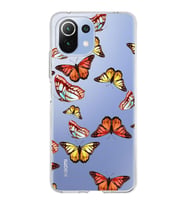 PrintiFy Xiaomi Mi 11 Lite ile Uyumlu 1mm Slim Fit Water Color 2 Baskılı Şeffaf  Kılıf