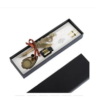 0.5mm Quill Kalem Mürekkebi Seti Vintage Tüy Divit Kalem Seti Prüzsüz Yazma Divit Kalem Set (Beyaz)
