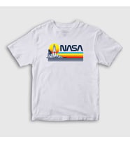 Presmono Unisex Çocuk Beyaz Sun Nasa Space Uzay T-Shirt 369679tt