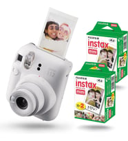 Fujifilm İnstax Mini 12 Fotoğraf Makinesi+Askı+pil+40'lu film beyaz
