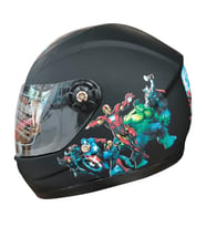 Motosiklet Çocuk Kaskı Kapalı Kask Siyah