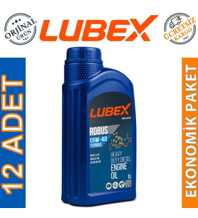 Lubex Robus Turbo 15W-40 1 Lt Mineral Motor Yağı (12 Adet)