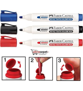 Faber-Castell Beyaz Tahta Kalemi Kırmızı Doldurulabilir