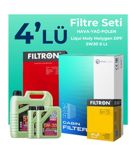 Filtron Jaguar XF 2.2 Dizel Filtre Bakım Seti Liqui Moly Motor Yağlı (2010-2015) 4 Lü