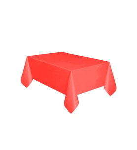 Plastik Naylon Su Geçirmez Parti Piknik Renkli Masa Örtüsü - 120x180 Cm. - Kırmızı - 1 Adet
