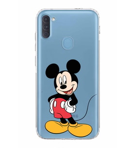 Samsung Galaxy A11  Kamera Korumalı  Kapak Mickey Mouse Tasarımlı  Şeffaf Kılıf