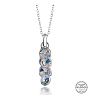 Swarovski Crystal Taşlı Salkım Gümüş Kadın Kolye