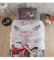 Clasy Ranforce Nevresim Takımı Tek Kişilik Street King v1 Gri