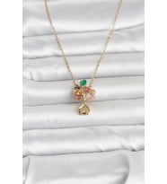 316L Çelik Zincir Gold Renk Uçan Balon Ev Figür Kadın Kolye 5886 - GLST9480-7737