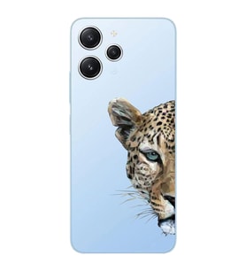 Xiaomi REDMI 12 Uyumlu Kaplan Desenli Şeffaf Telefon Kılıfı