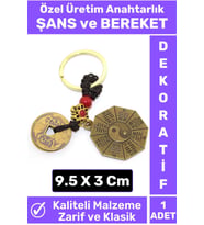 Premium Seri Yüksek Kaliteli Dayanıklı Dekoratif Şık Hediyelik ŞANS VE BEREKET Getiren Anahtarlık