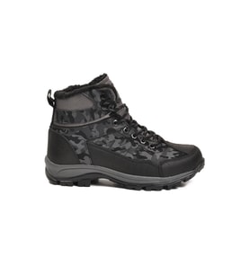Ayakmod Bej İçi Kürklü Soğuğa Dirençli Kaymaz Taban Unisex Outdoor Bot 980 G (Füme)