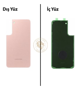 Samsung Galaxy S22 Plus Rose Gold Renk Arka Kapak Arka Cam Batarya Kapağı Pil Kapağı Lazer Kesim Back Cover Galaxy S22 Plus Uyumlu