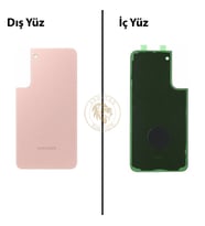 Samsung Galaxy S22 Plus Rose Gold Renk Arka Kapak Arka Cam Batarya Kapağı Pil Kapağı Lazer Kesim Back Cover Galaxy S22 Plus Uyumlu