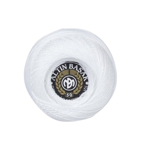 Altınbaşak Renkli Dantel İpliği No:50 (20 gr) - Beyaz