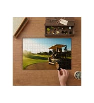 Golf Arabası- Spor Eğlence Tasarımı 240 parça Ahşap Puzzle Ahşap Kutuda MP00878