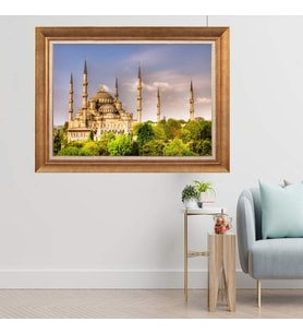 Altın Varaklı  Çerçeveli Paspartulu Tablo nd1083 (Gold)