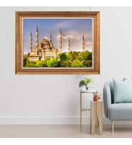 Altın Varaklı  Çerçeveli Paspartulu Tablo nd1083 (Gold)