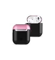Apple Airpods 2 (2.nesil) 3in1 Kılıf - Siyah-pembe