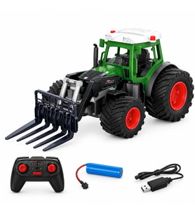 Uzaktan Kumandalı Çiftlik Traktörü Forklift Yada Kepçe Başlıklı - Sesli Işıklı Şarjlı RC Traktör Oyuncak