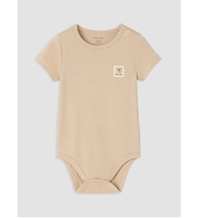 LCW baby Bej Bisiklet Yaka Erkek Bebek Tişört