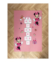 MEKTA HOME BEBEK VE ÇOCUK ODASI Seksekli Minnie Mouse Desenli Halı