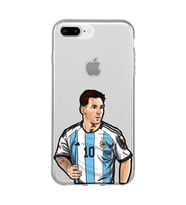 Iphone 7 Plus / 8 Plus Uyumlu Lionel Messi Desenli Şeffaf Telefon Kılıfı