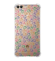 Huawei P Smart  Köşe Korumalı Antişok Kapak Hello Kitty Tasarımlı Şeffaf  Kılıf