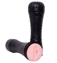 Fastieshop Titreşimli Vajinal Kupa Mastürbatör (Ten - Siyah)