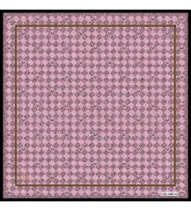 Geometrik Desen Black Seri Twill Eşarp Eşarp Askısı ile Birlikte 90x90 cm Pudra 