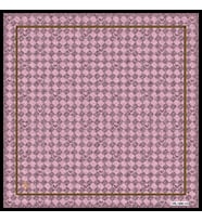 Geometrik Desen Black Seri Twill Eşarp Eşarp Askısı ile Birlikte 90x90 cm Pudra 