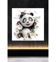 Lucena Metal Tablo Duvardaki Delik Koleksiyonu - Panda 1