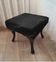 Ayak Ucu Kapı Önü Antre Düz Bench Puf Siyah Ayak (Siyah)