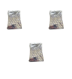 Omeyva Desenli Metalize Hediye Paketi Yapışkanlı Torba Poşet - 15x25 Cm. - 100 Adetlik 3 Paket