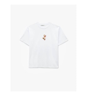 Koton Ördek Nakışlı Oversize Ekru Kadın T-Shirt 6SAL10072IK