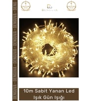 #LedIşık 10 Metre Dekoratif Sabit Yanan Sıcak Ambiyans Aydınlatma Kaliteli Ev Led Işık Gün Işığı