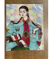 22X19 CM ÜTÜ İLE YAPIŞAN ETNİK OTANTİK JAPON KIZ ARMA TRANSFER BASKI TİŞÖRT BASKI