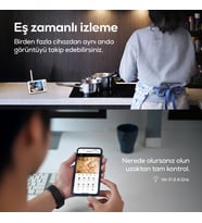 Bebek Kamerası 3MP 5" LCD Monitör, Mobil Kontrol, Ninni, Hareket Algılama, Gece Görüş (Mavi-X7202)