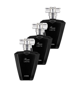 Avon Rare Onyx Kadın Parfüm Edp 50 Ml. Üçlü Set