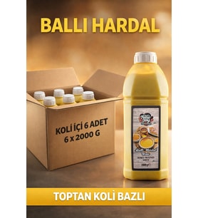 Ballı Hardal Sosu 2000 G x 6 Adet - 1 Koli (Koli Bazlı Avantaj Paketi)