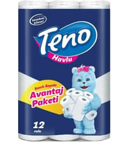 Teno Ultra Kağıt Havlu Çift Katlı 12 Li Paket (Avantaj Pk Serisi)