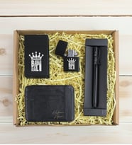BK Gift Kişiye Özel İsimli Baba Temalı Siyah Metal Kalem&Çakmak&Sigara Kutusu&Kartlık-Cüzdan ve Hediye Kutusu, Sevgiliye Hediye-3, Babaya Hediye, Babalar Günü Hediyeleri