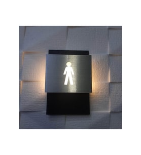 Erkek İkonlu Işıklı Wc Yönlendirme Tabelası
