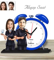 Kişiye Özel Ahşap Saat-Diş Doktorları Çift-1