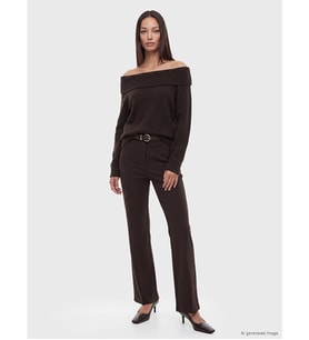 LCW EVERYDAY Kahverengi Kemerli Kadın Pantolon