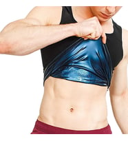 Hot Power Polymer Erkek Termal Atlet Sauna Terletme Zayıflama Spor Polymer Termal Erkek Atlet (Siyah)