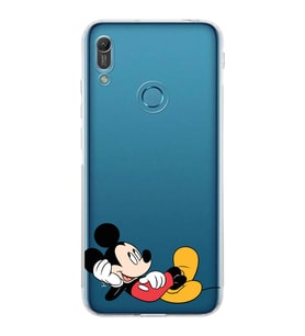 Huawei Y6 Pro 2019  Kamera korumalı Kapak Mickey Mouse Tasarımlı  Şeffaf Kılıf