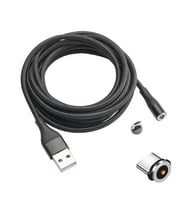 Zuidid Manyetik Mıknatıslı Işıklı Ultra Lüx Hasır Kablo Magnet Şarj Kablosu Micro (Tek Uc)