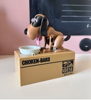 Kahverengi - Siyah Dalmaçyalı Para Yiyen Köpek Kumbara Choken Bako Hırsız Kumbara